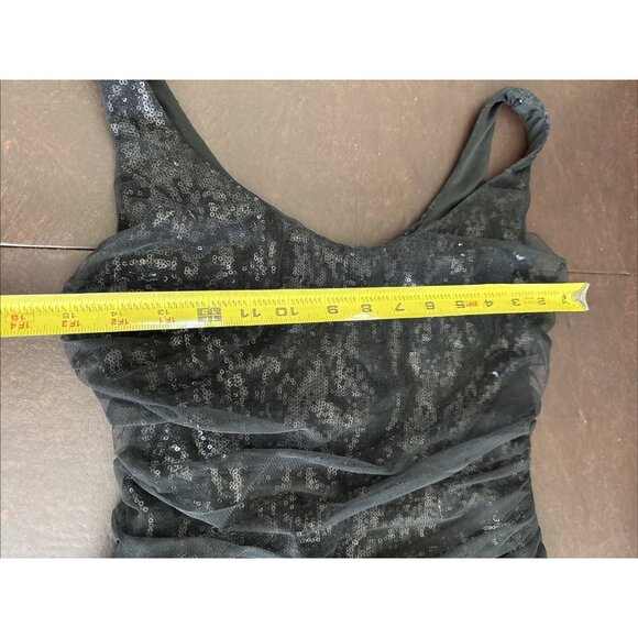 Patra Black Sequin Evening Dress With Sheer Shawl Size 8 - Picture 11 of 12